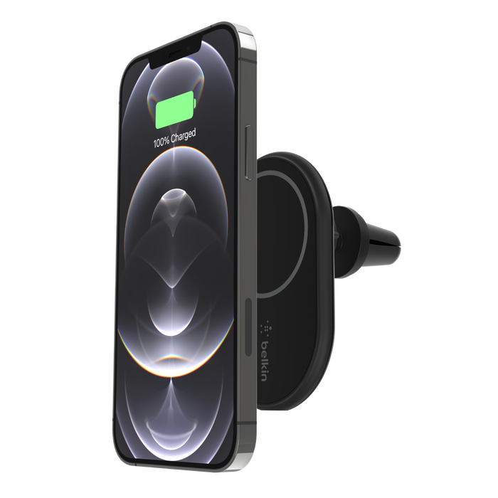 LISEN Cargador MagSafe para coche de 15 W [actualización 2024] Cargador de  coche inalámbrico para iPhone, soporte magnético para teléfono, soporte