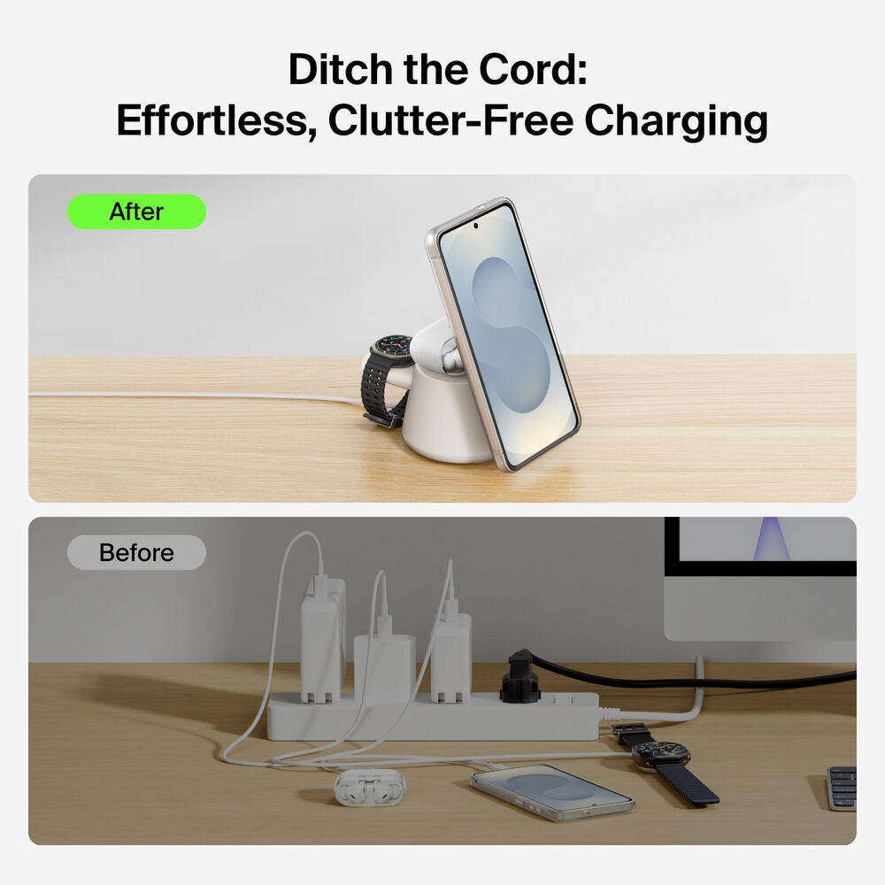 Modular Charging Dock with Qi2 25W, Sand, hi-res