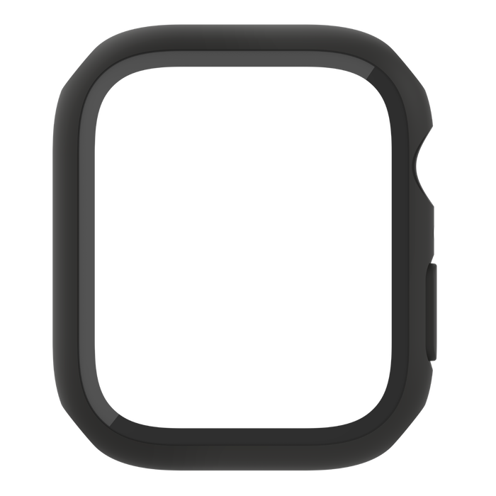 TemperedCurve 2-in-1 Treated Screen Protector + Bumper for Apple Watch Series 7, Black, hi-res