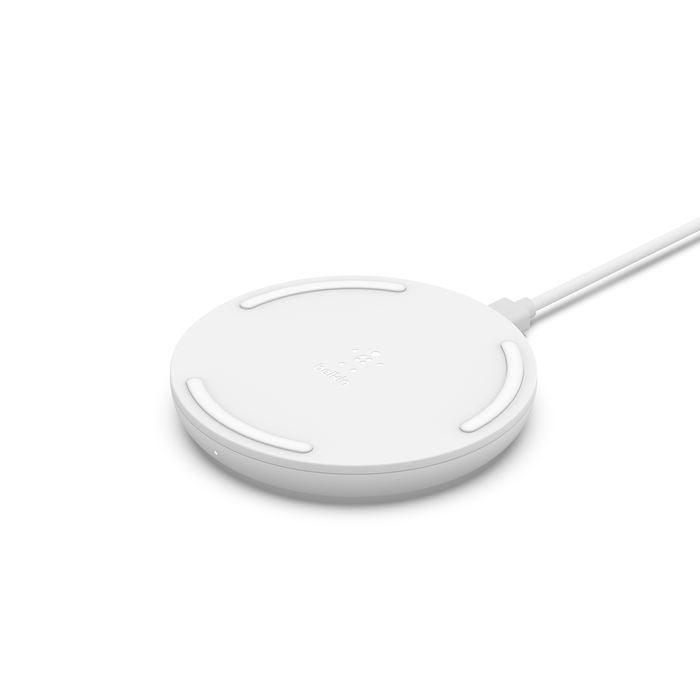10W Wireless Charging Pad + QC 3.0 Wall Charger + Cable, White, hi-res