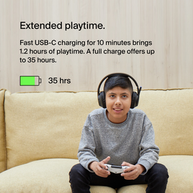 Wireless Over-Ear Headset for Kids, Black, hi-res