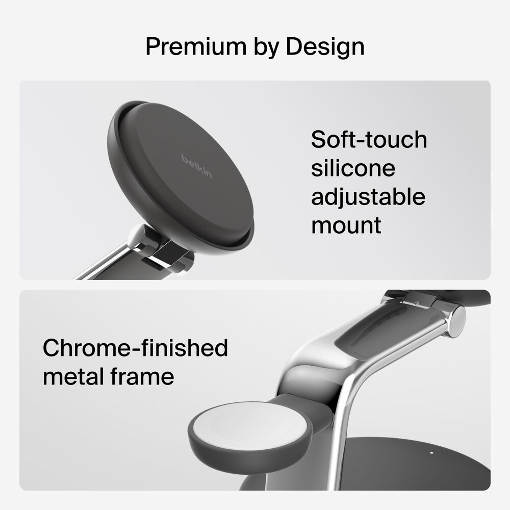 3-in-1 Magnetic Charging Dock with Qi2 25W, Charcoal, hi-res