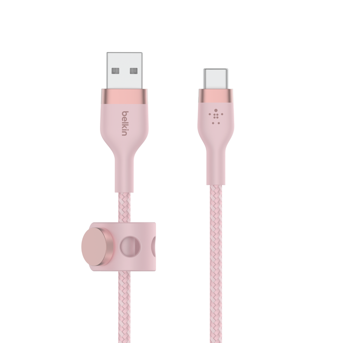 USB-A to USB-C Cable 15W, Pink, hi-res