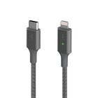 Smart LED USB-C to Lightning Cable, Gray, hi-res