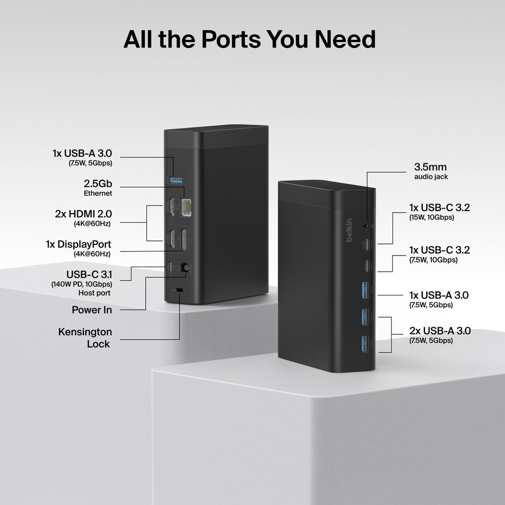 12-Port Dual Display USB-C Dock, , hi-res
