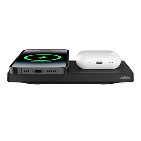 2-in-1 Wireless Charging Pad with Official MagSafe Charging 15W, Black, hi-res