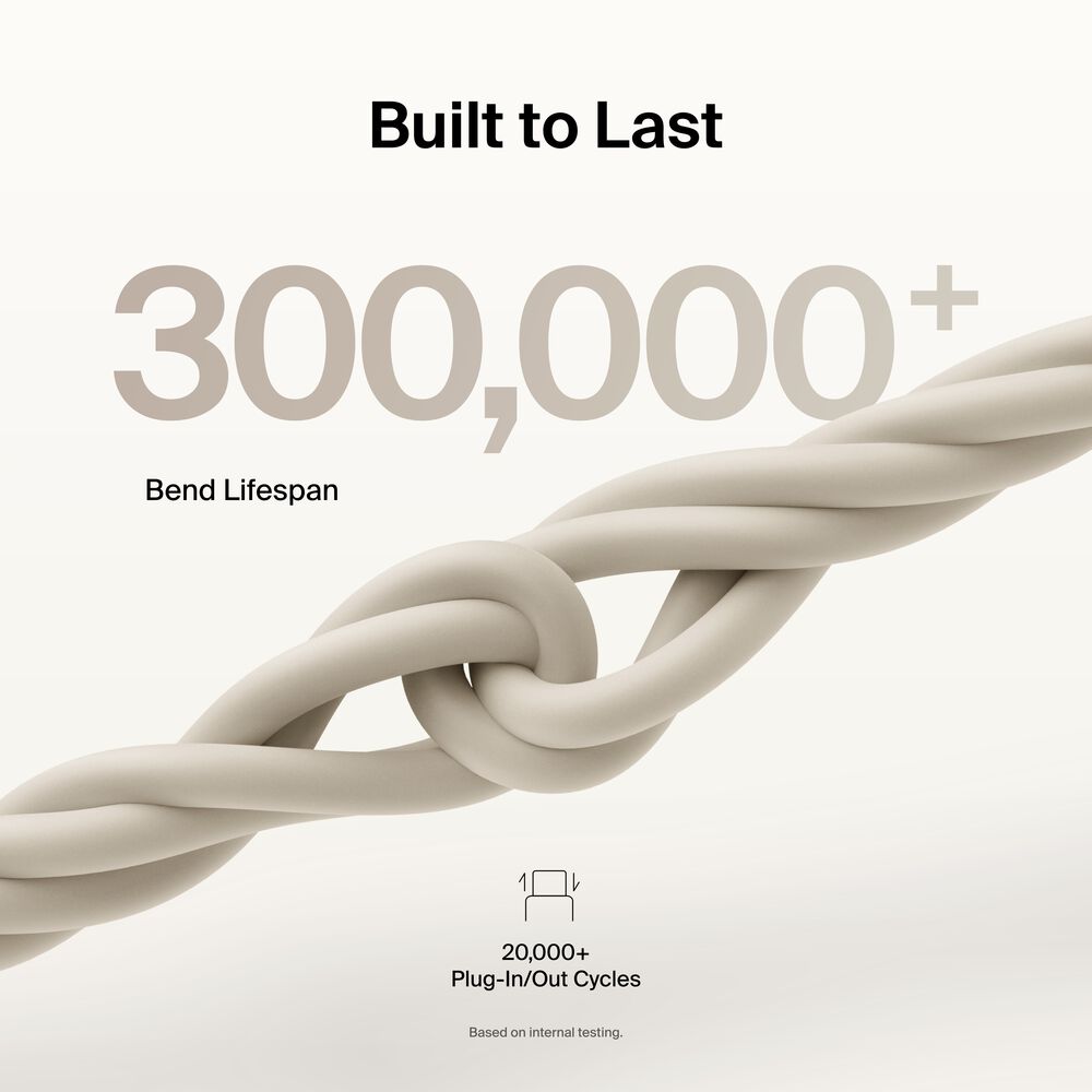 USB-A Cable with Lightning Connector, 3.3ft/1m, Sand, Sand, hi-res