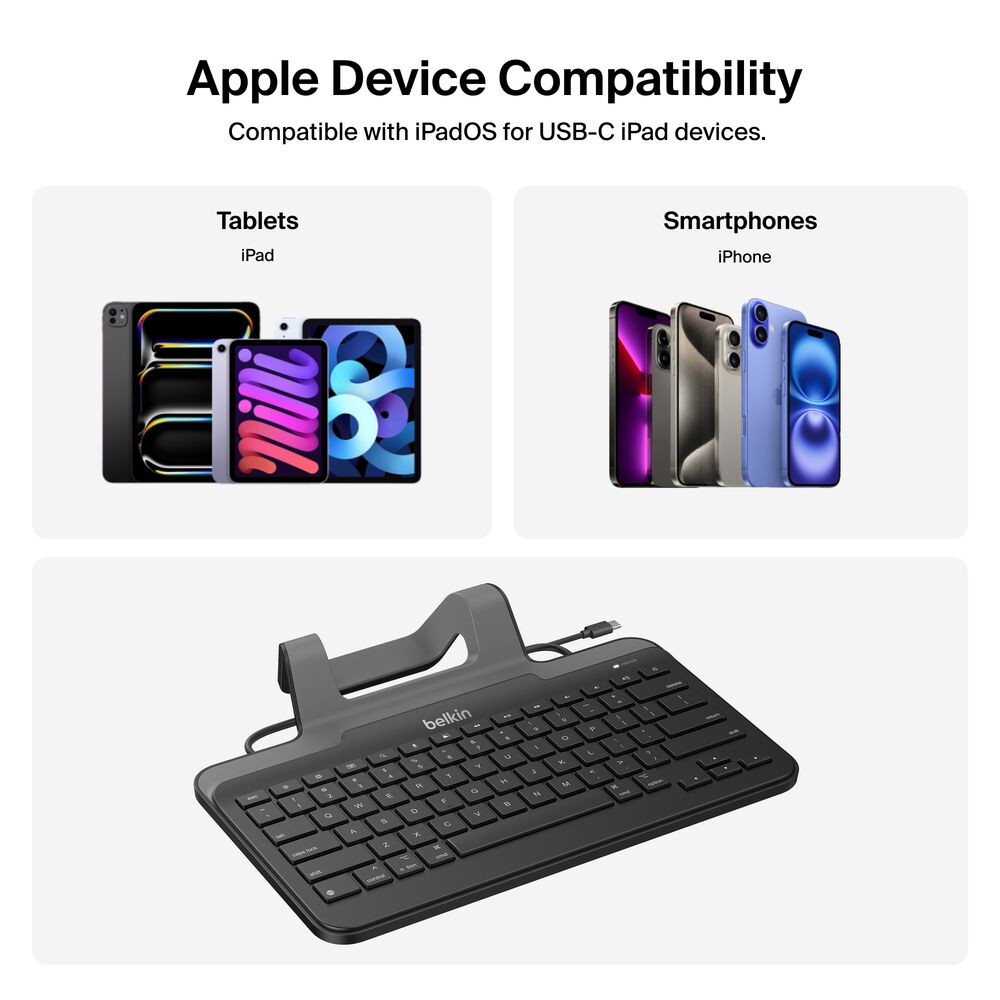 USB-C Keyboard with Stand for iPad, , hi-res