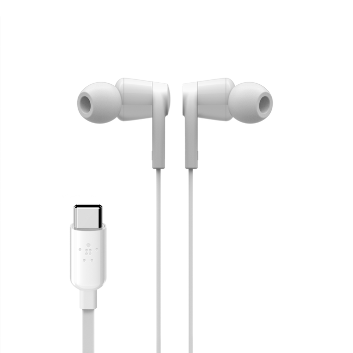 入耳式有線耳機 配備 USB-C 接頭, 白色的, hi-res