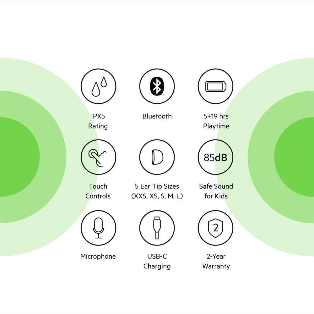 Wireless Earbuds for Kids, Blue, hi-res