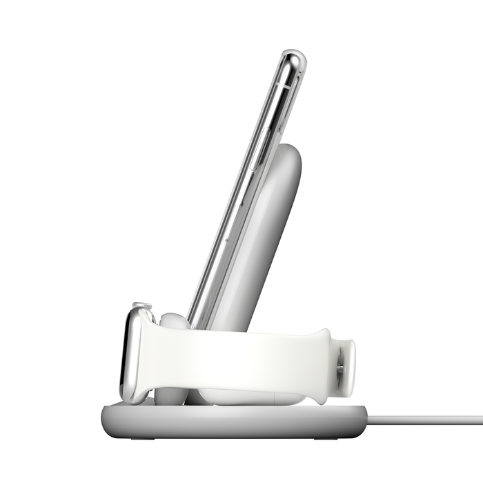 3-in-1 Wireless Charger for Apple Devices, White, hi-res