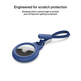 Secure Holder with Strap for AirTag, Blue, hi-res