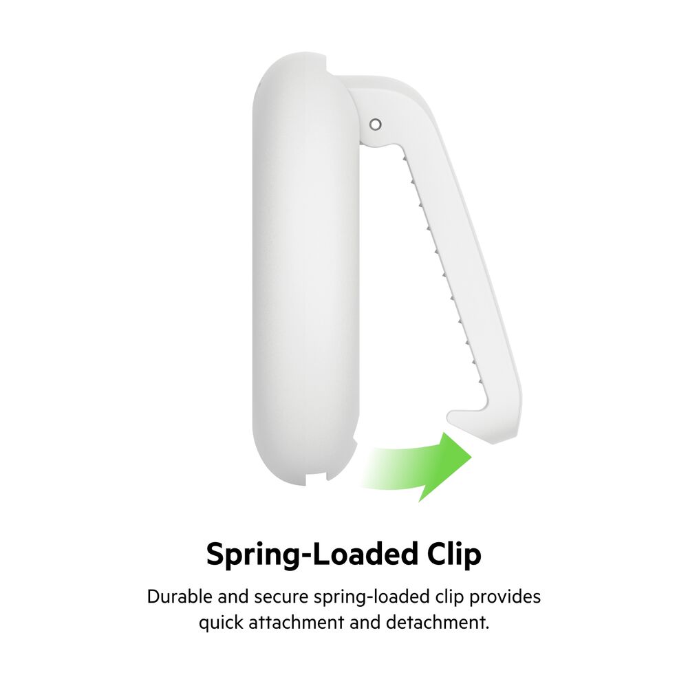 Secure Holder with Clip for AirTag, White, hi-res