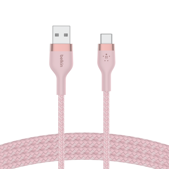 USB-A to USB-C Cable 15W, Pink, hi-res