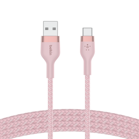 USB-A to USB-C Cable 15W, Pink, hi-res