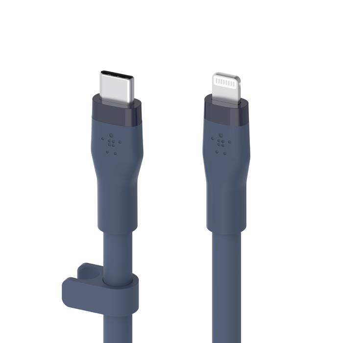 C&acirc;ble USB-C avec connecteur Lightning, bleu, hi-res