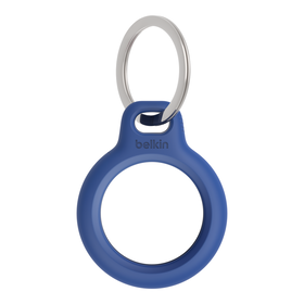 Secure Holder with Key Ring for AirTag, Blue, hi-res