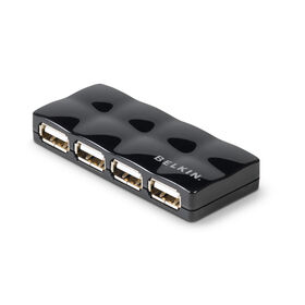 Mobiler Hi-Speed USB 2.0 4-Port Hub, Schwarz, hi-res