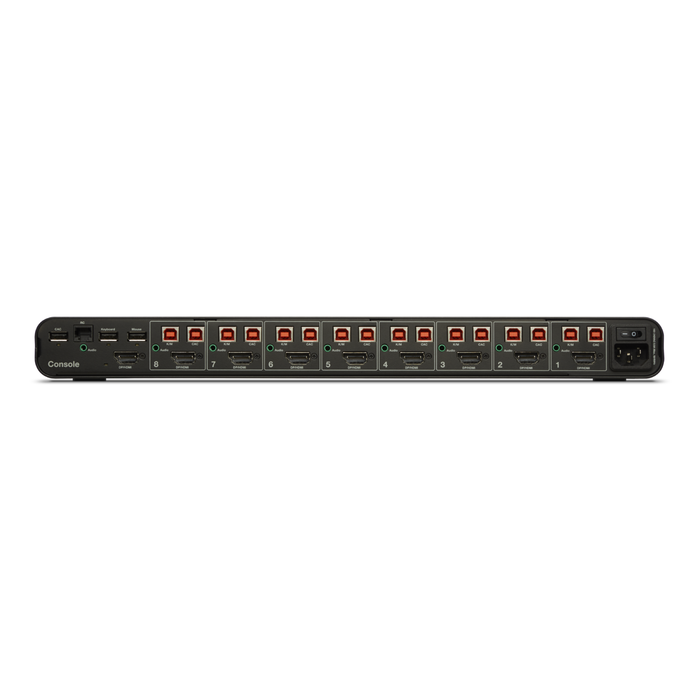 Universal 2nd Gen Secure KVM Switch, 8-Port Single Head w/ CAC, Black, hi-res