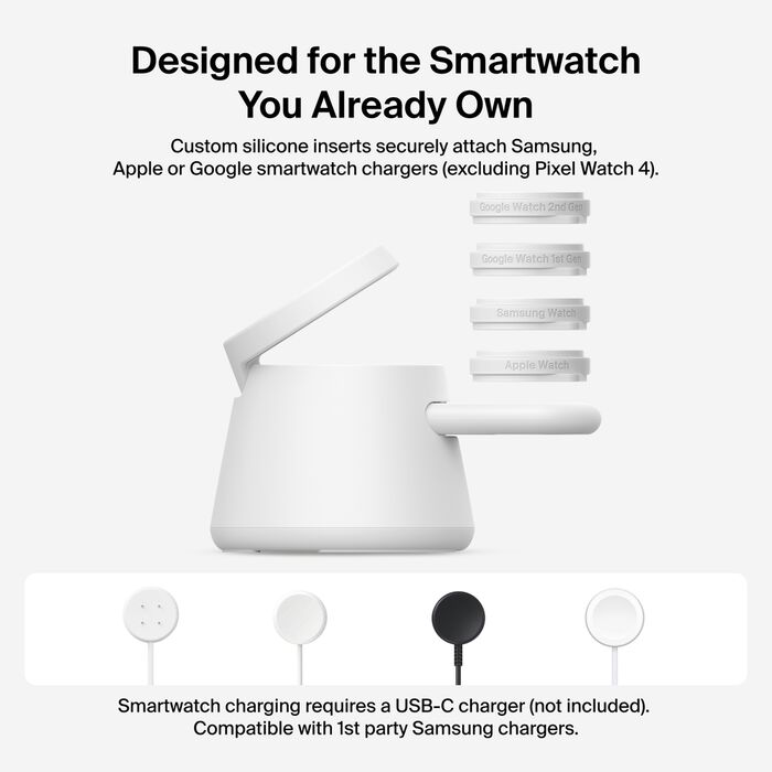 Modular Charging Dock with Qi2 25W, White, hi-res