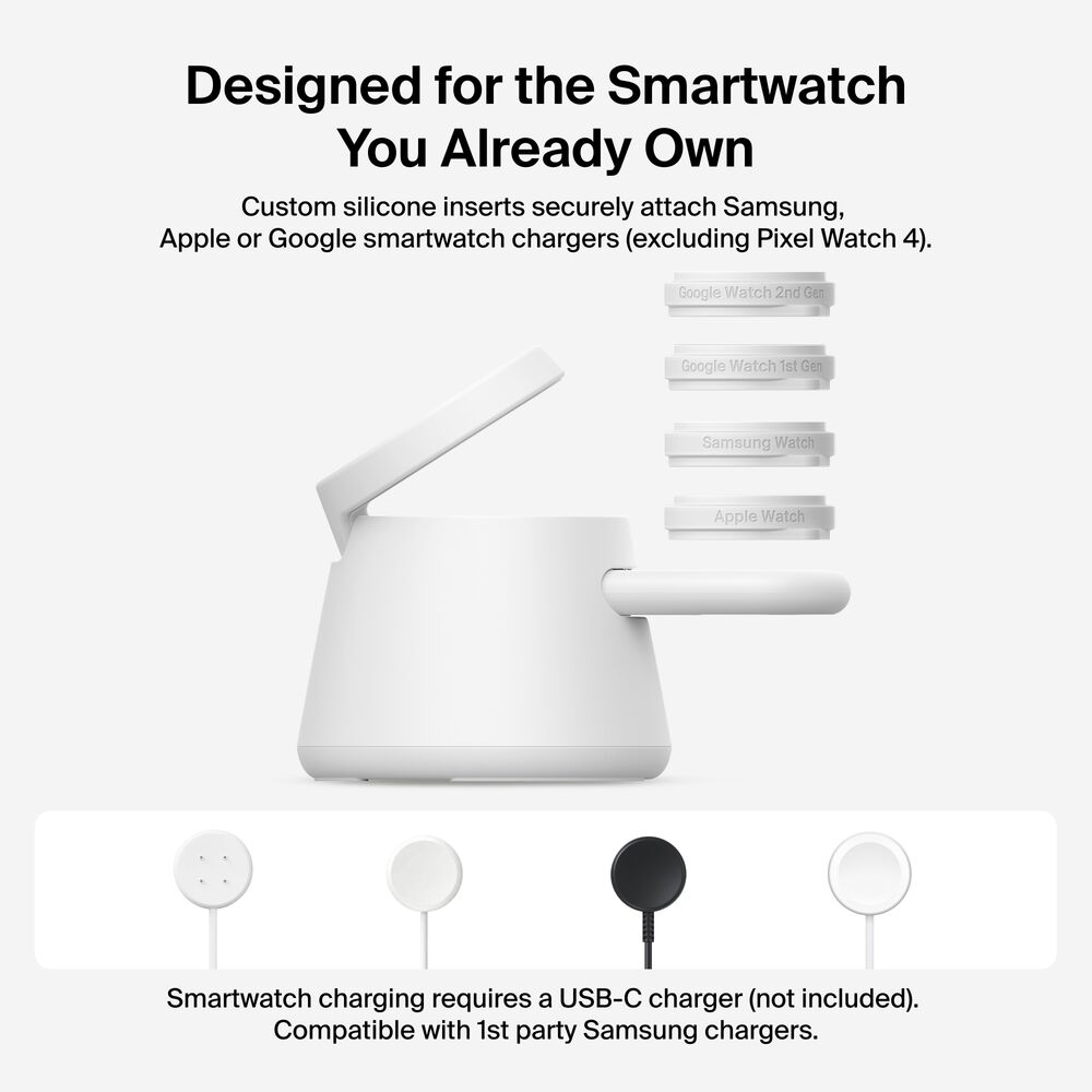 Modular Charging Dock with Qi2 25W, White, hi-res