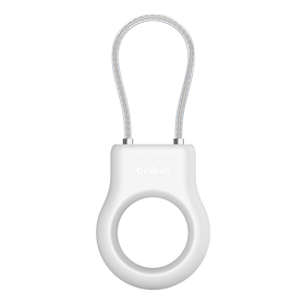 Secure Holder with Wire Cable for AirTag, White, hi-res