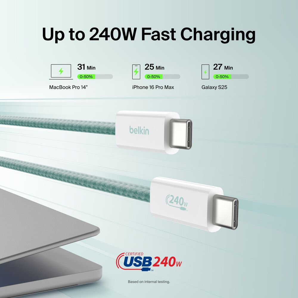 USB-C to USB-Cケーブル 240W, グリーン, hi-res