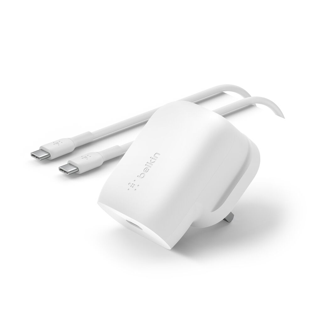 USB-C Wall Charger w/USB-C Cable Safe, Reliable Charge Belkin
