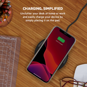 10W Wireless Charging Pad + QC 3.0 Wall Charger + Cable, White, hi-res