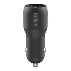 32W USB-C PD + USB-A Car Charger, Black, hi-res