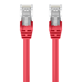Cat6 Snagless Patch Cable, 12 Feet  Red, Red, hi-res