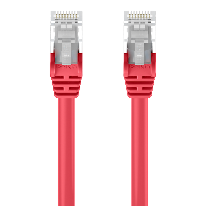 Cat6 Snagless Patch Cable, 12 Feet  Red, Red, hi-res