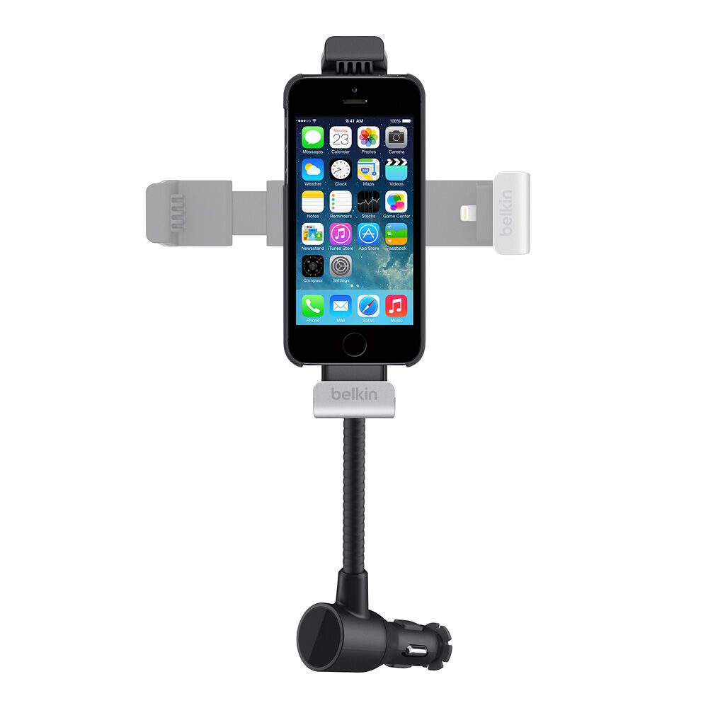 Car Navigation + Charge Mount for iPhone 5/5s, Black, hi-res