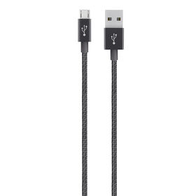 MIXIT↑™ 微型 USB 轉 USB 金屬色線纜, Black, hi-res