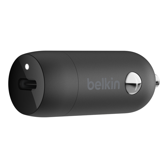 18W USB-C PD Car Charger, Black, hi-res