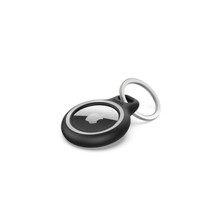 Reflective Secure Holder with Key Ring for Apple AirTag, Noir, hi-res