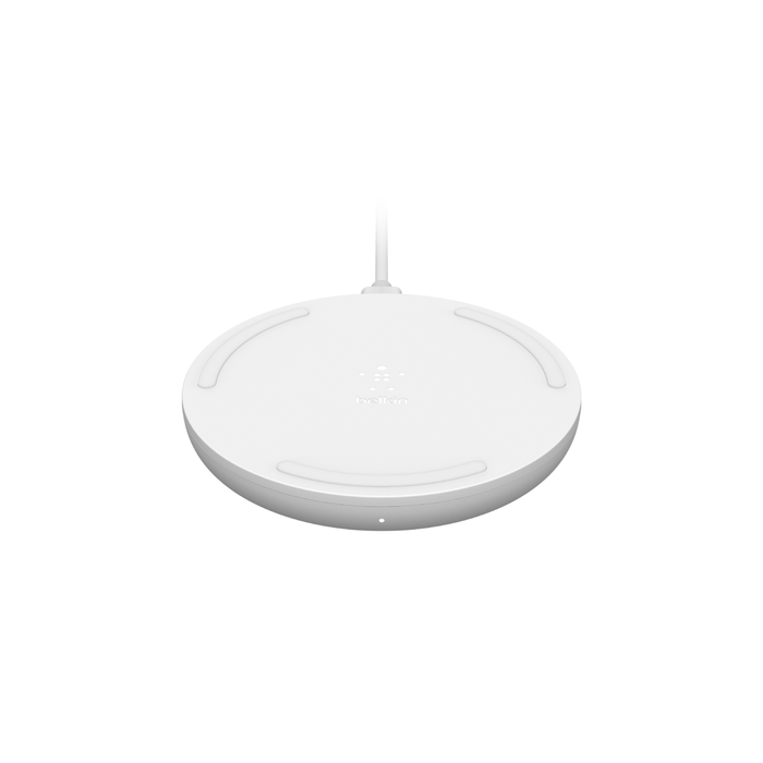15W Wireless Charging Pad + 24W Wall Charger, White, hi-res