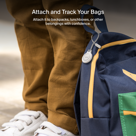Secure Holder with Strap for AirTag, White, hi-res