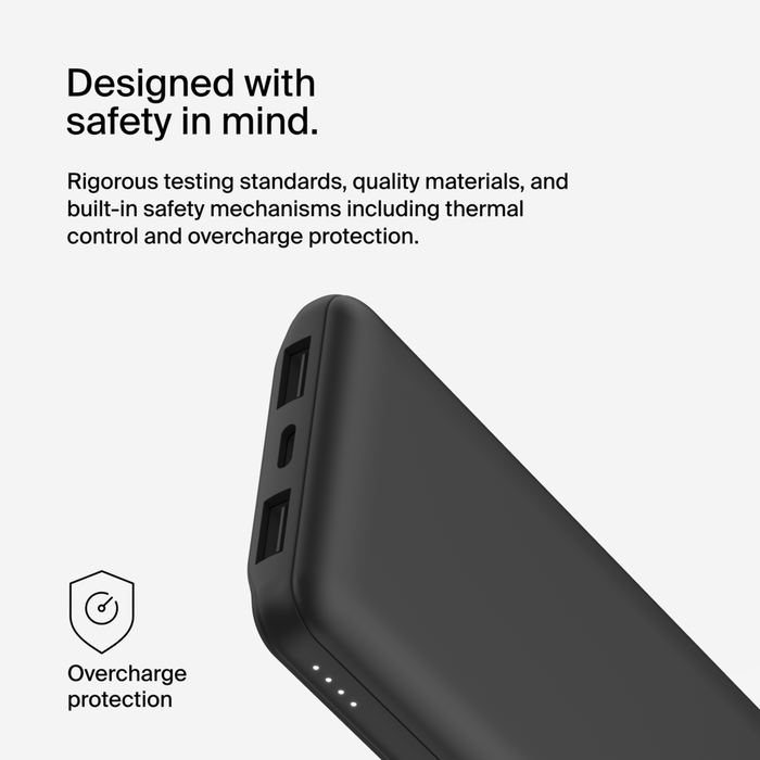 BoostCharge Power Bank 10K, 20K with USB-A to USB-C cable | Belkin US