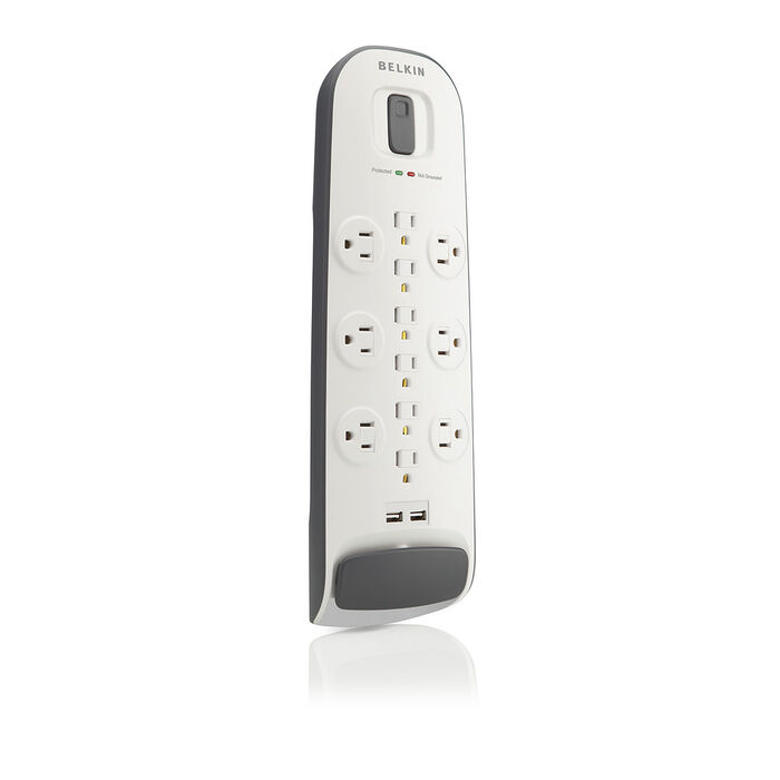 12 Outlet Surge Protector with USB Charging, , hi-res