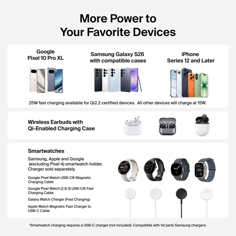 Modular Charging Dock with Qi2 25W, Sand, hi-res