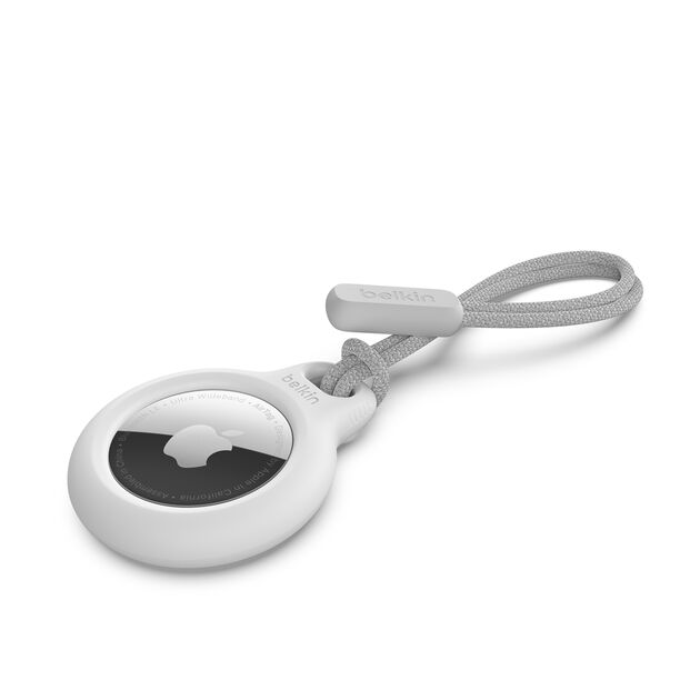 BEL APPLE AIRTAG SECURE HOLD STRAP WHT — Belkin