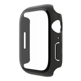 TemperedCurve 2-in-1 Treated Screen Protector + Bumper for Apple Watch Series 7, Nero, hi-res