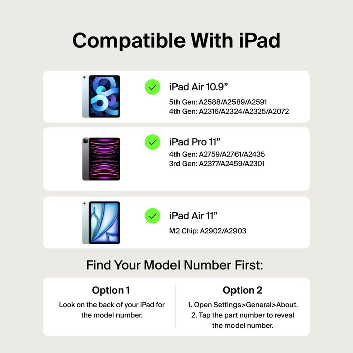 Apple iPad Air 10.9 / Pro 11- תמונת תאימות עבור הכיסוי