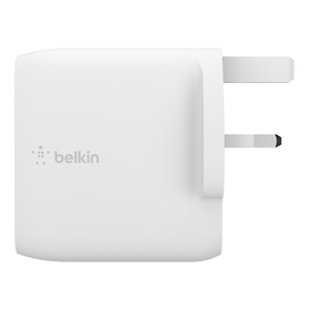 BOOST↑CHARGE™ Dual USB-C PD GaN Wall Charger 63W, White, hi-res