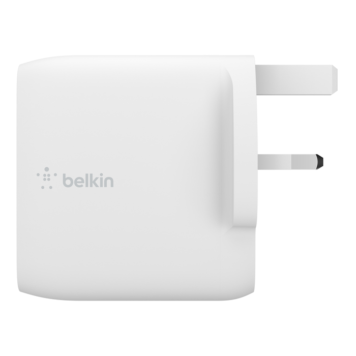 BOOST↑CHARGE™ Dual USB-C PD GaN Wall Charger 63W, White, hi-res
