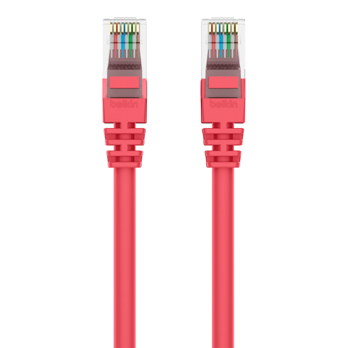 Cat6 Snagless Patch Cable, 12 Feet  Red, Red, hi-res