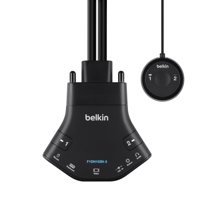 Belkin 2-poorts FLIP DisplayPort Secure KVM-switch met afstandsbediening, , hi-res