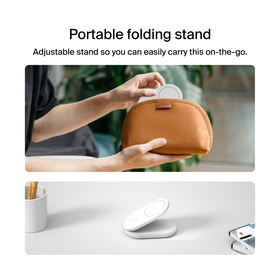 2-in-1 Magnetic Foldable Wireless Charger with Qi2 15W, White, hi-res