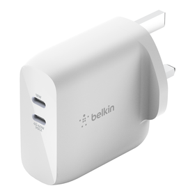 BOOST↑CHARGE™ Dual USB-C PD GaN Wall Charger 63W, White, hi-res